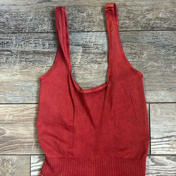 NWOT FP Movement Good Karma Onesie Washed Red XS/S - Picture 4 of 8